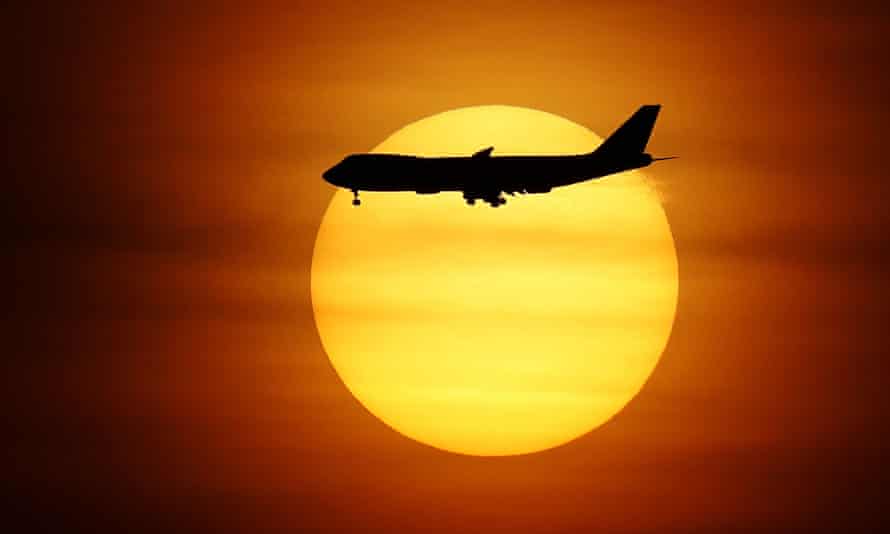 A commercial jet