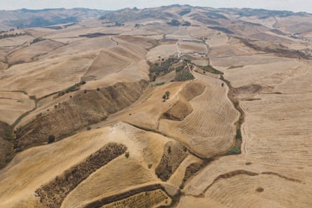 Dried out fields in Southern Sicily