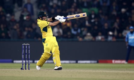 Australia's Josh Inglis plays a pull shot.