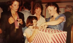 From left: sister Tracey, Rachel aged eight, her mother Pauline and sister Samantha.