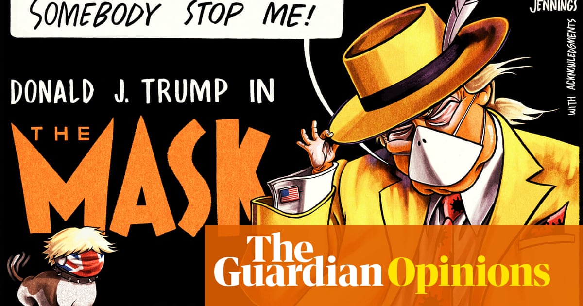 Ben Jennings On Donald Trump Wearing A Mask In Public For The First Time Cartoon Opinion The Guardian