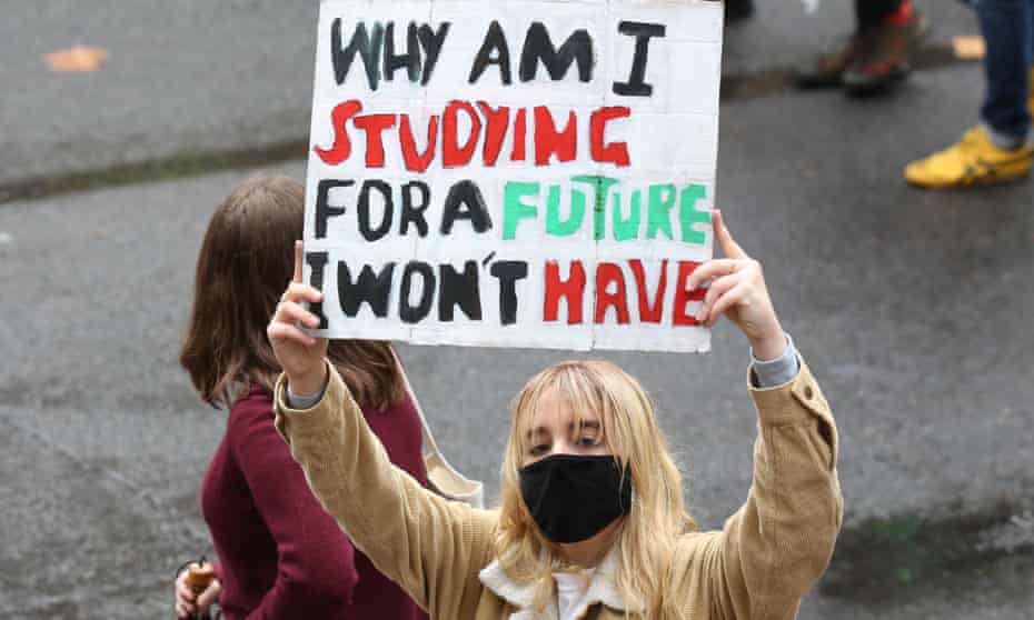 A School Strike for Climate protest in Sydney, Australia, May 2021