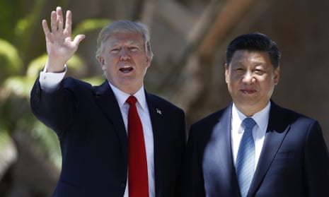 Donald Trump and Xi Jinping in Florida. The president accepted an invitation to visit China ‘with pleasure, and hoped to make the trip at an early date’.