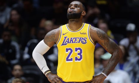 LeBron James reels off highlights during first game as an LA | LeBron James | Guardian