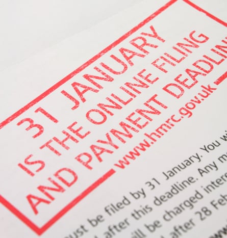 Reminder letter from HMRC for filing of self-assessment tax return