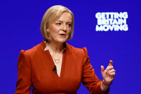 Prime Minister Liz Truss speaking during the final day of the Conservative Party Conference in Birmingham.