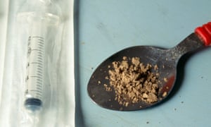 Heroin in a spoon