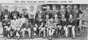 The New Zealand team who lost to Wales in Cardiff on 16 December 1905.
