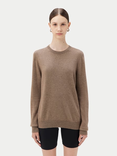 A model wearing a Gobi Cashmere Organic Sweater