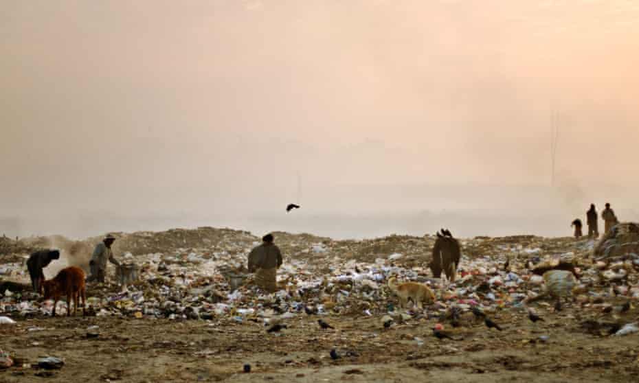 Sifting to survive … a community lives on a rubbish dump in Kathmandu, Nepal.