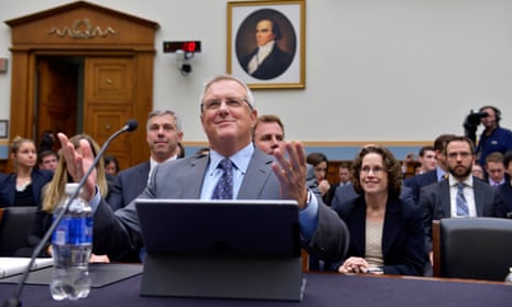 Bruce Sewell, Apple’s senior vice-president and general counsel, testifying at the hearing in Washington DC