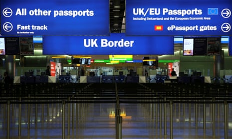 UK border control at Heathrow Terminal 2