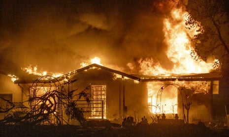 A house burns on Platina Road at the Zogg Fire near Ono, California, 27 September 2020.