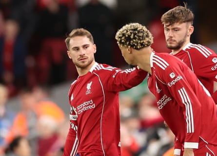 Liverpool’s Alexis Mac Allister (left)