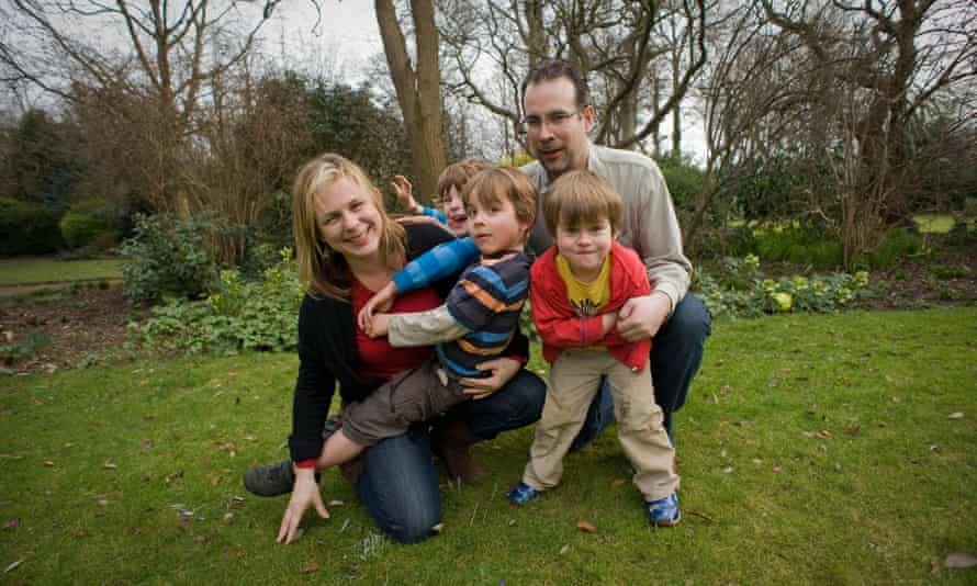 Bibi and  her husband, Mike, with their sons in 2010.