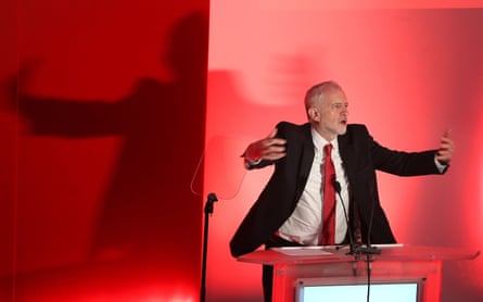 Jeremy Corbyn speaking at an event at Newcastle University