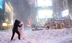 Times Square snowman