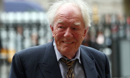 Michael Gambon attending the service of thanksgiving for Sir Peter Hall at Westminster Abbey in 2018.