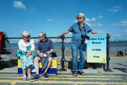 Martin Parr (right) in New Brighton.
