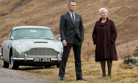 Climate change … Daniel Craig and Judi Dench with an eco-unfriendly Aston Martin in Skyfall.
