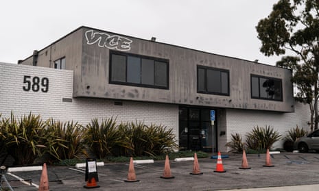 Vice Media's office building in Los Angeles, after the company filed for bankruptcy protection, May 15, 2023.