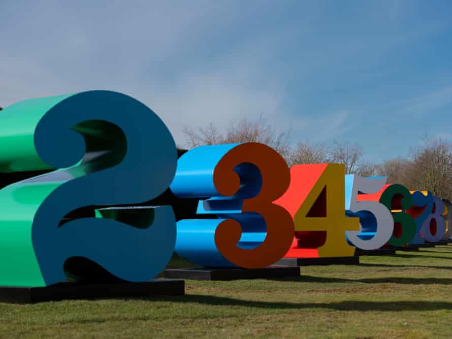 ONE Through ZERO (The Ten Numbers), 1980-2001 by Robert Indiana at Yorkshire Sculpture Park.