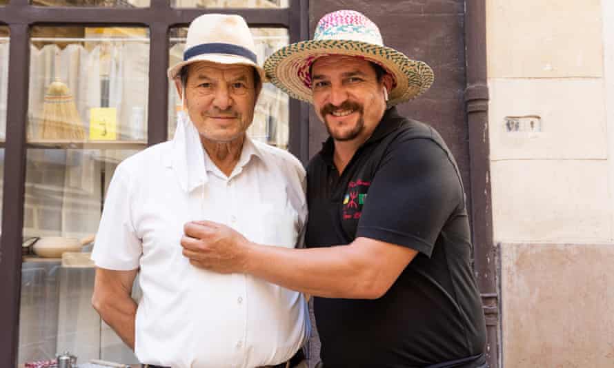 Mustapha Kachetel with his father at Le Femina.