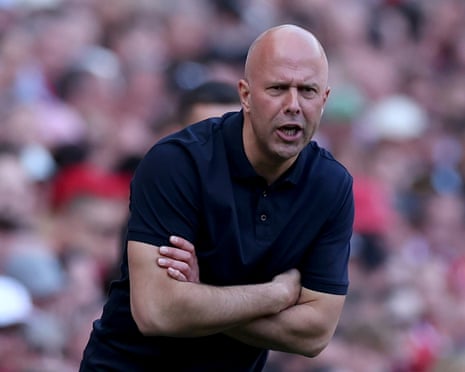 Arne Slot during Liverpool’s 1-1 draw with Brentford