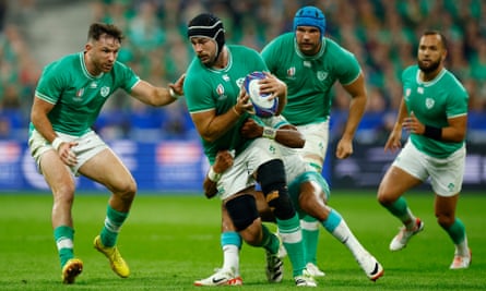 Caelen Doris captained Ireland for the first time during this year’s Six Nations and is a mainstay at No 8 for the national team.