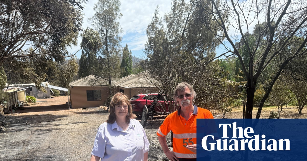 Lynne and Peter return to find their house still standing but others left devastated after Harcourt bushfire