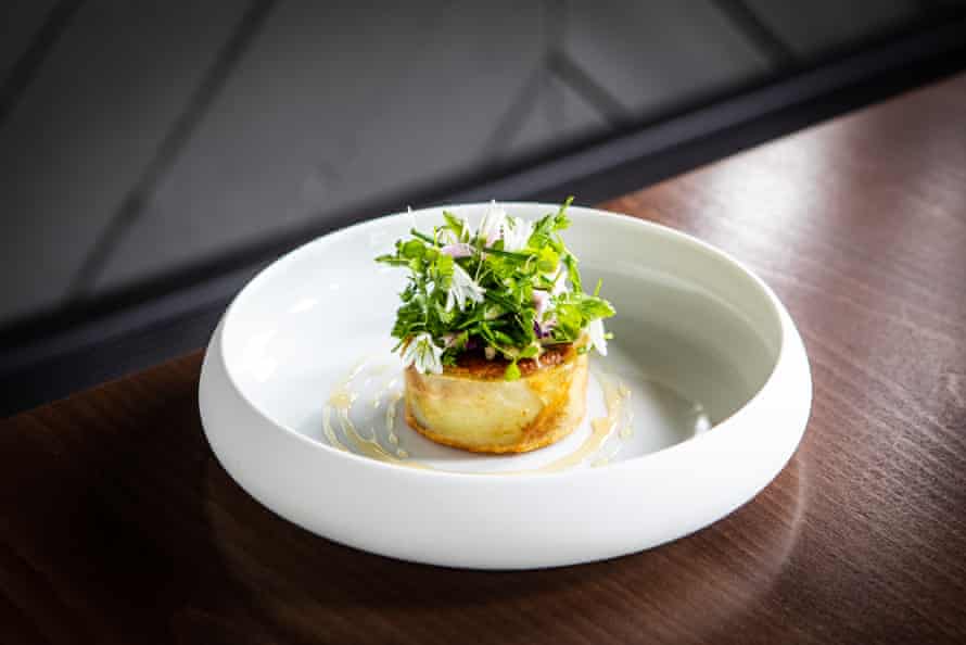 ‘So much more than the sum of its parts’: Tallow’s potato cake with Cashel blue cheese.