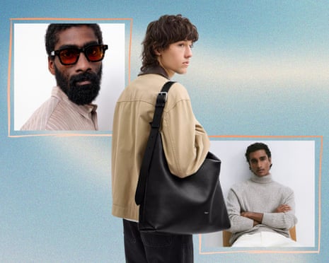 Colored glasses, a tote bag, and a sweater as part of a spring fashion guide