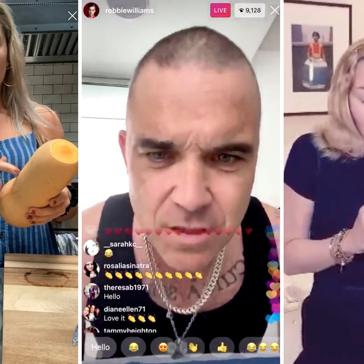 Coronavirus Cabin Fever The Best Celebrities To Follow From Robbie Williams To Florence Pugh Coronavirus The Guardian Coronavirus Cabin Fever The Best Celebrities To Follow From Robbie Williams To Florence Pugh Coronavirus The Guardian