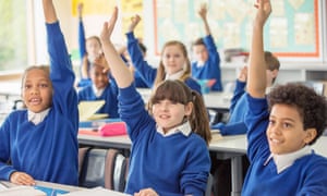 Primary school children in a classroom