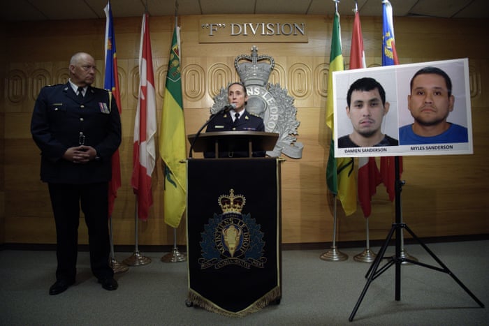 Assistant commissioner of the Royal Canadian Mounted police in Saskatchewan, Rhonda Blackmore, and Regina police chief, Evan Bray, spoke to the media earlier on Sunday.