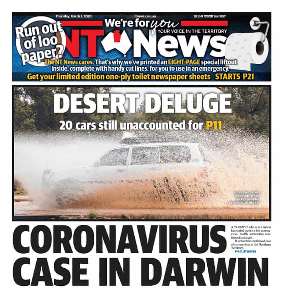The NT News front page