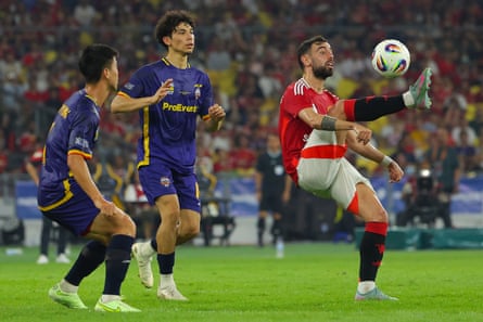 Bruno Fernandes in action in Manchester United’s post-season tour of Asia.