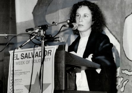 Margaret Atwood reading one of three poems she presented at a 1981 rally condemning US intervention in El Salvador