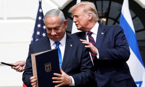 Donald Trump with Benjamin Netanyahu