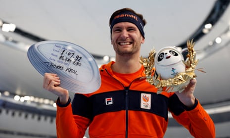 Thomas Krol of the Netherlands celebrates.