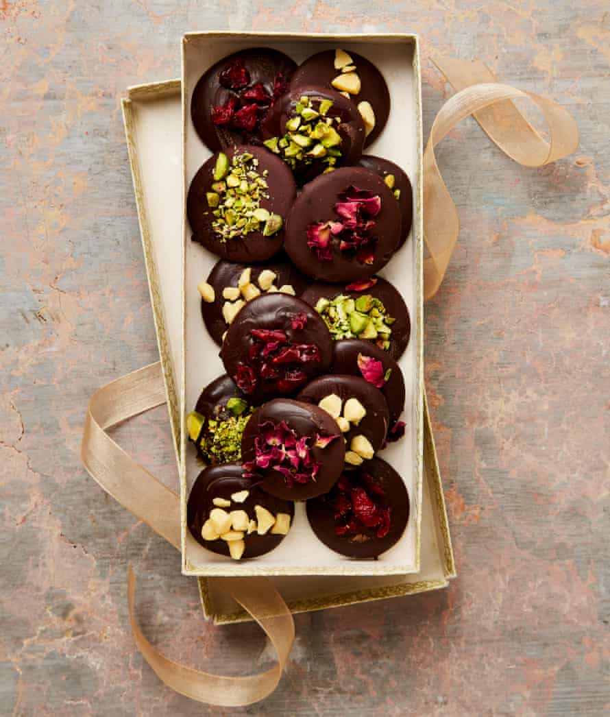 Meera Sodha’s edible Christmas gifts: spiced chocolate coins.
