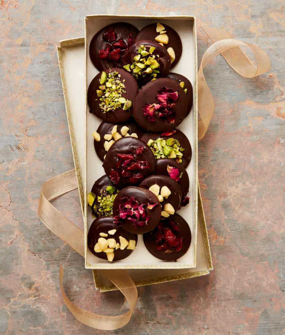 Meera Sodha’s edible Christmas gifts: spiced chocolate coins.