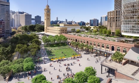 A view of what Central Plaza will look like under redevelopment plans for Sydney’s Central station