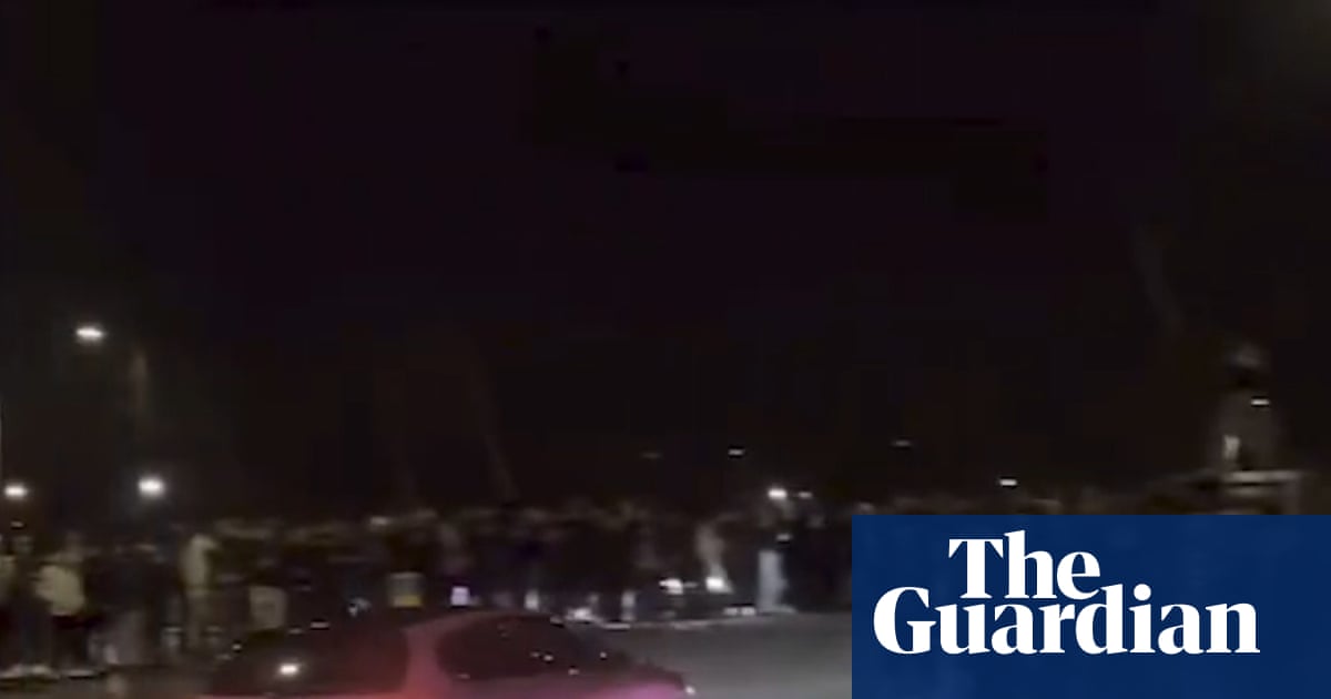 Video shows driver drifting around Portsmouth roundabout at illegal car meet