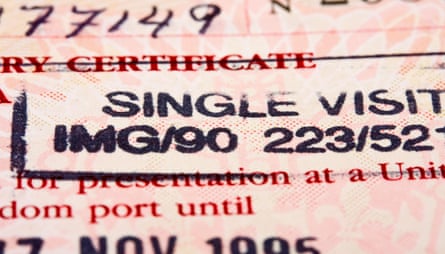 Visa passport stamp