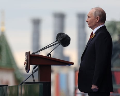 Vladimir Putin at the Victory Day military parade in Red Square, Moscow, 9 May 2026.