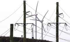 Wind turbines at the Infigen Energy wind farm located on the hills surrounding Lake George, near Canberra.