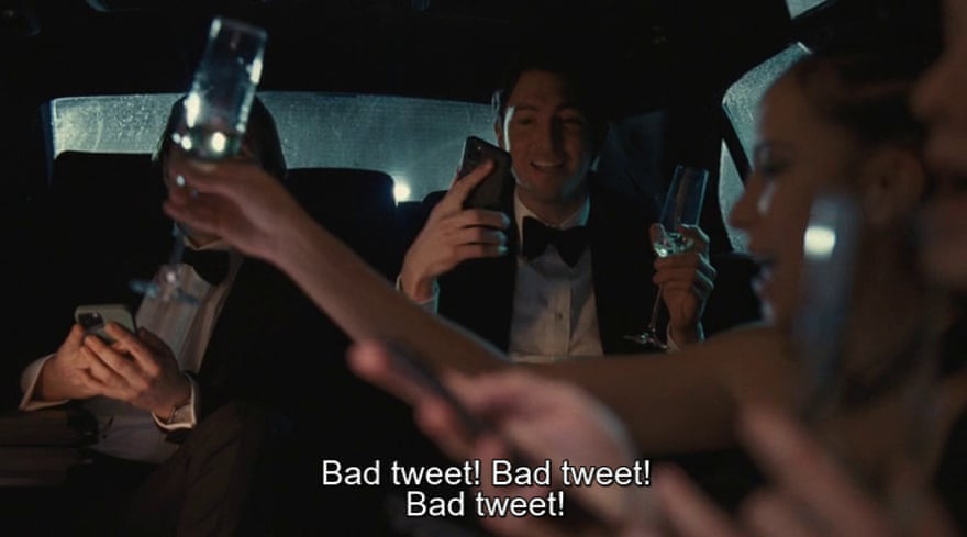 The ‘Bad tweet!’ scene in Succession.