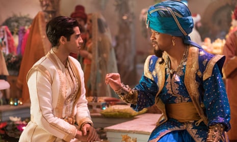Respectful representation … Mena Massoud as Aladdin and Will Smith as the Genie.
