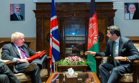 Boris Johnson meets Hekmat Karzai in Kabul